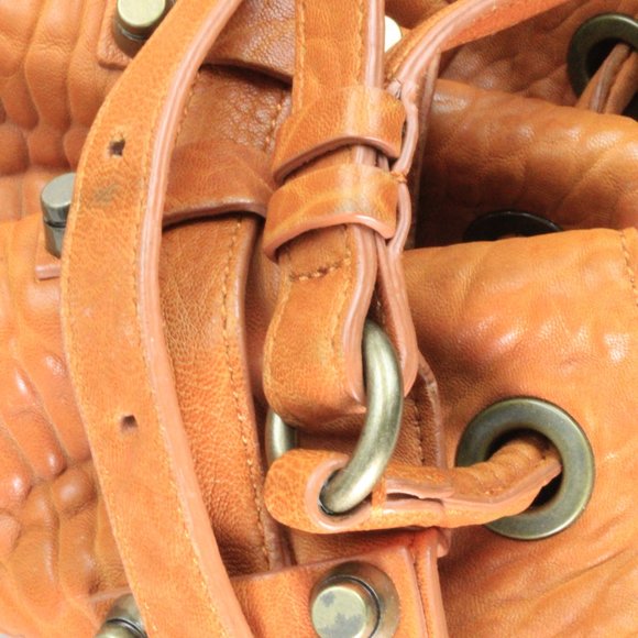 Alexander Wang Authentic Diego Orange Textured Bucket Bag - Picture 13 of 14